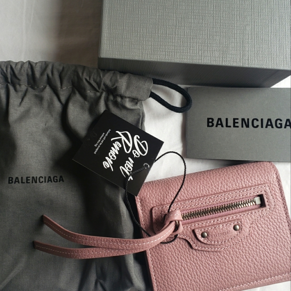 Balenciaga Bifold Pebbled Leather Wallet